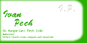 ivan pech business card